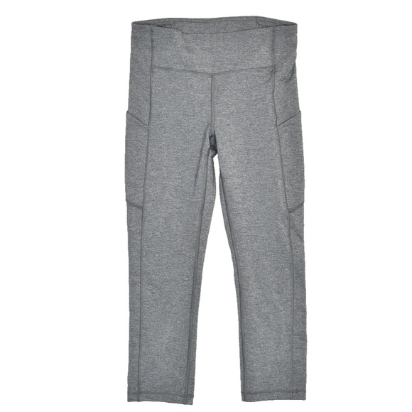 Lululemon Women's Gray Wunder Under Crop Pants Size 9 W/ Pockets - Picture 1 of 8